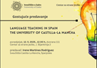 Gostujuće predavanje "Language teaching in Spain, The University of Castilla-La Mancha"