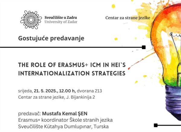 Gostujuće predavanje "The Role of Erasmus+ ICM in HEIs' Internationalization Strategies"